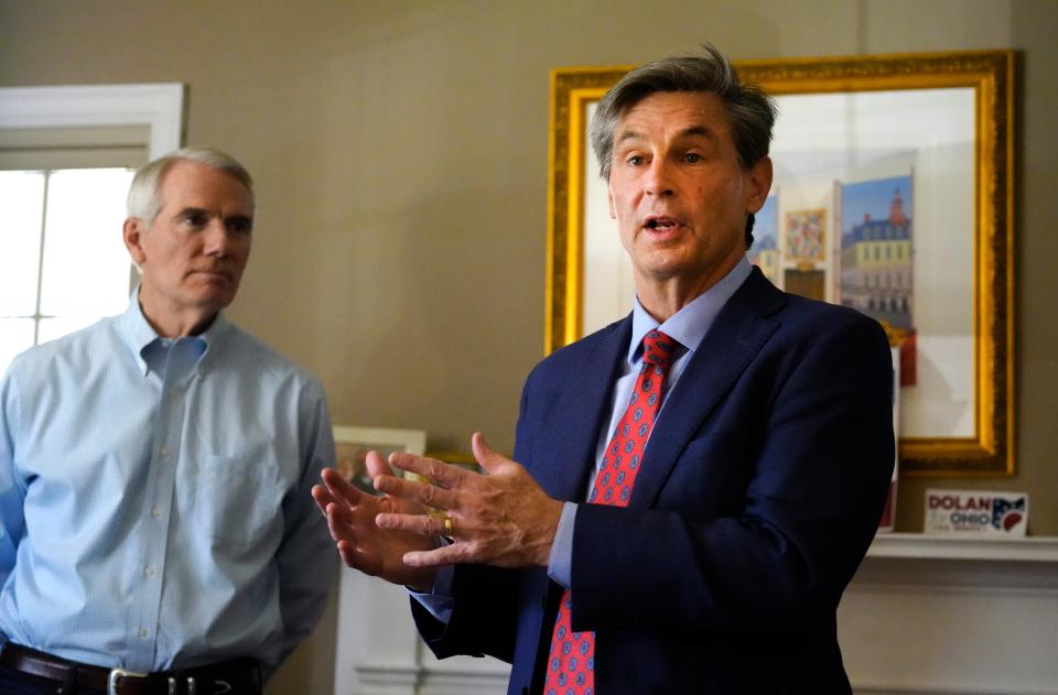 State Sen. Matt Dolan had support from traditional Republicans like former Ohio Sen. Rob Portman.