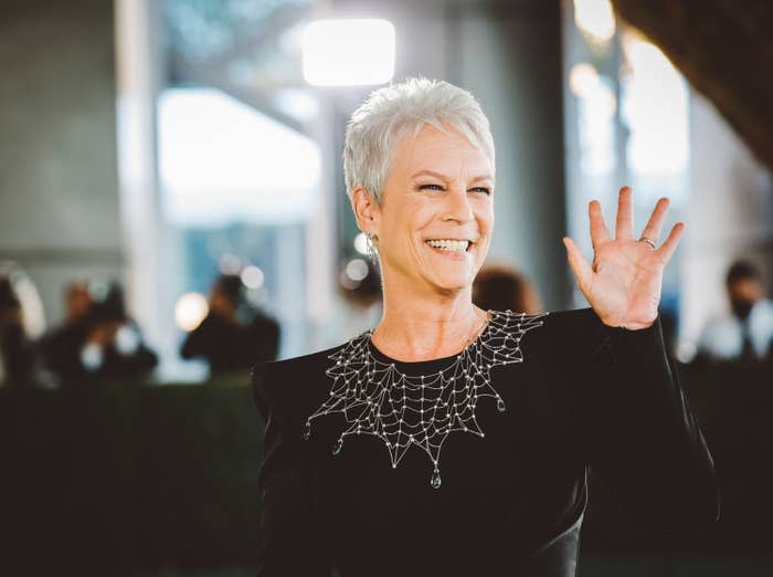 Jamie Lee Curtis waving