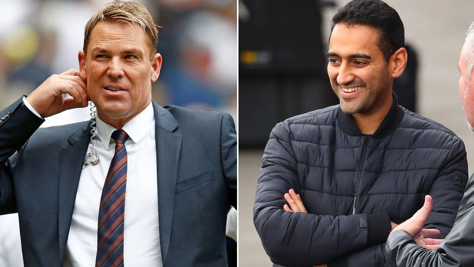 Shane Warne took a massive swipe at Waleed Aly over the reports. Image: Getty