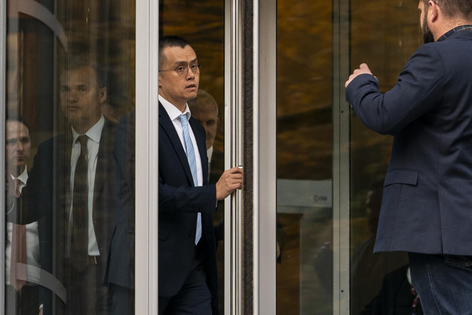 SEATTLE, WA - NOVEMBER 21: Binance CEO Changpeng Chao appears in U.S. District Court in Seattle, Washington on November 21, 2023. Mr. Zhao pleaded guilty to money laundering charges.  (Photo by David Ryder/Getty Images)