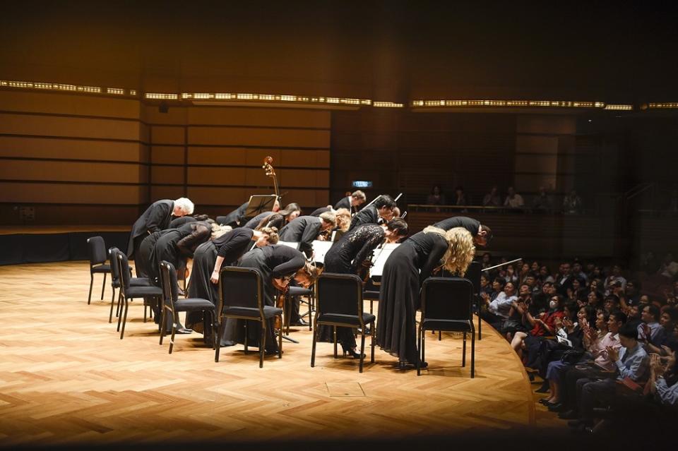 Musicians from the Stuttgart Chamber Orchestra take their bow after delighting audiences in Kuala Lumpur. — Picture courtesy of Reiner Pfisterer