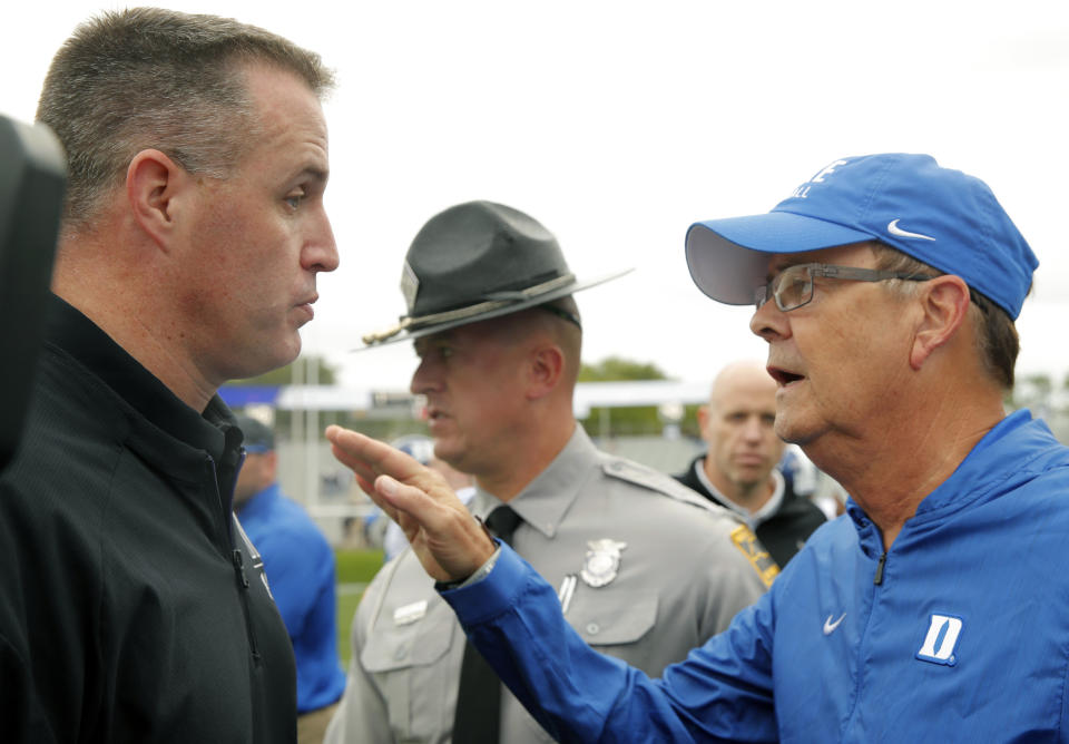 David Cutcliffe’s Duke Blue Devils got the better of Pat Fitzgerald and Northwestern on Sept. 8. (AP)