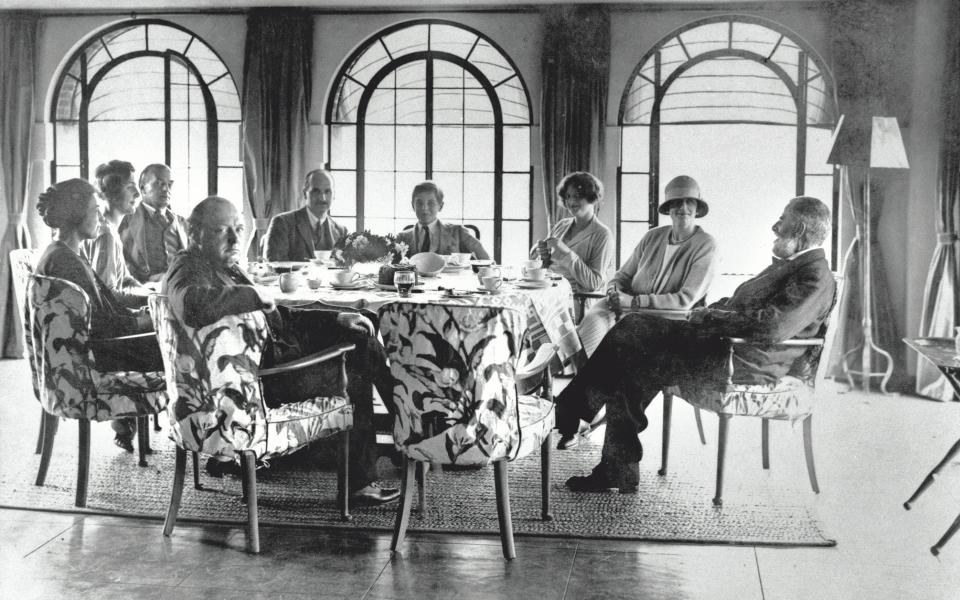 Winston Churchill and friends in the dining room at Chartwell - National Trust Images