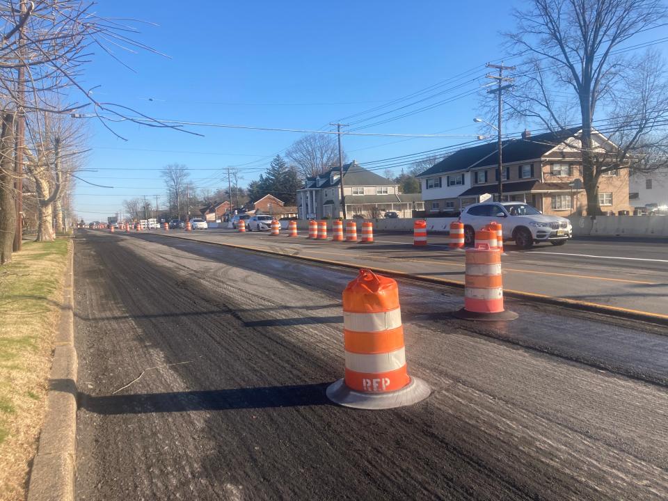 A road-improvement project has closed the right lane and shoulder of westbound Route 70 between Maine Avenue and Mercer Street in Cherry Hill.