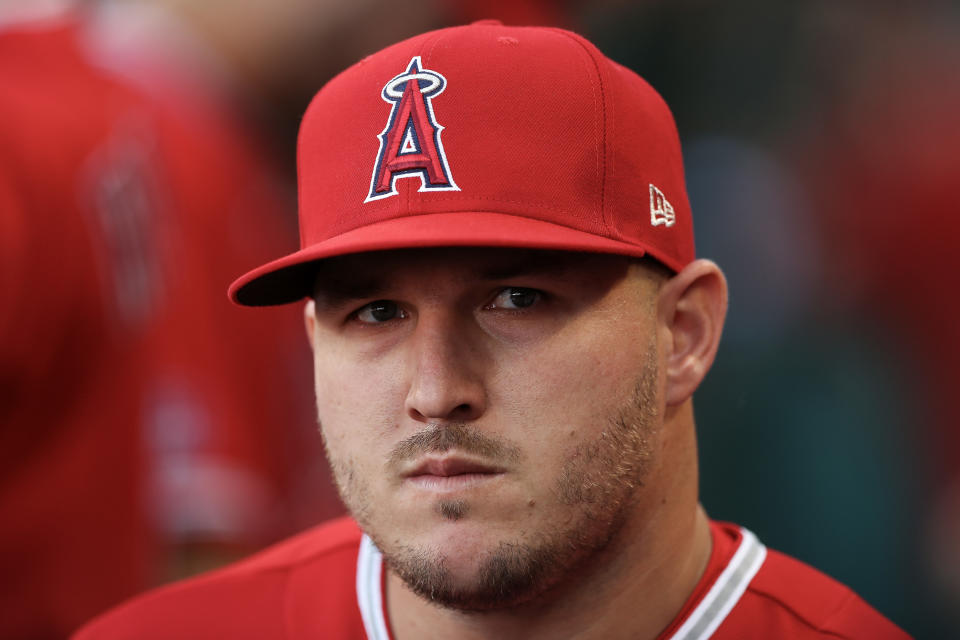 Angels superstar Mike Trout doesn't want to leave to win a championship, so he has been pushing owner Arte Moreno to sign some bigger-name free agents. (Photo by Meg Oliphant/Getty Images)