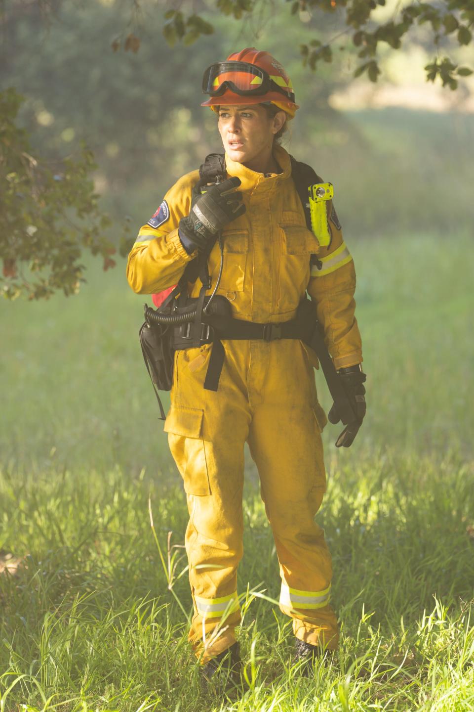 Andy Herrera (Jaina Lee Ortiz) battles an existential wildfire in the Season 7 series finale of "Station 19."