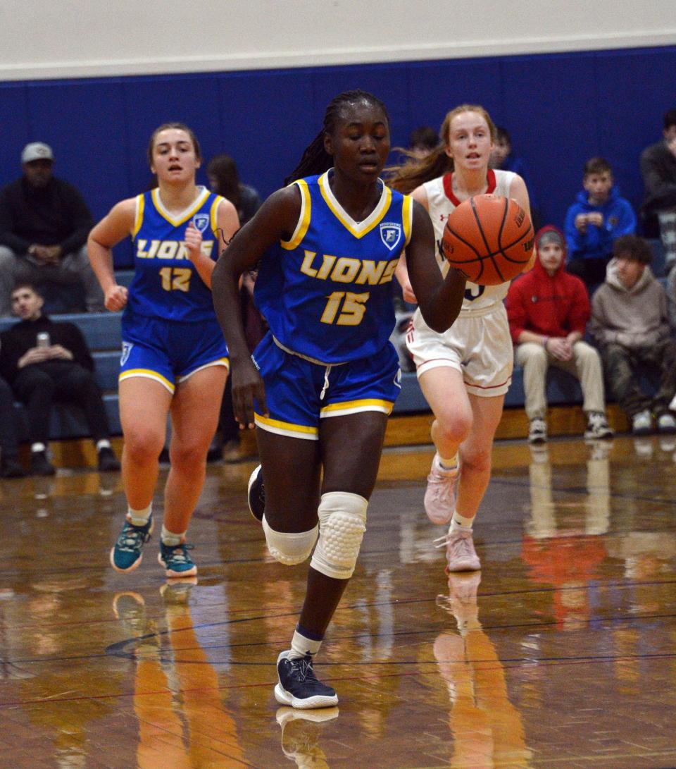 Broadfording's Fanta Minteh led the Lions to the MDCC girls basketball tournament championship with 18 points, nine rebounds and nine steals in the final against Grace Academy.