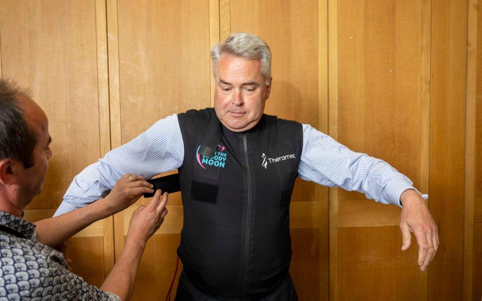 Tim Loughton MP was among those to try out the vest - Paul Grover