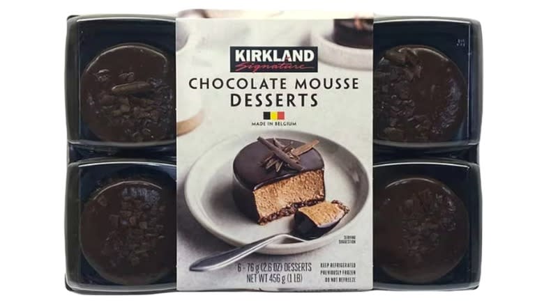 package of Costco mousse desserts