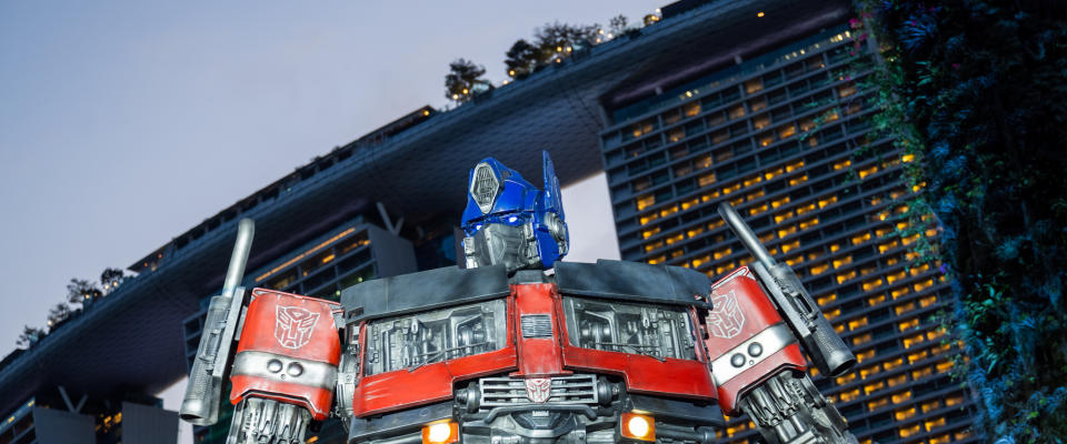 Optimus Prime statue at Gardens By The Bay. (PHOTO: UIP)