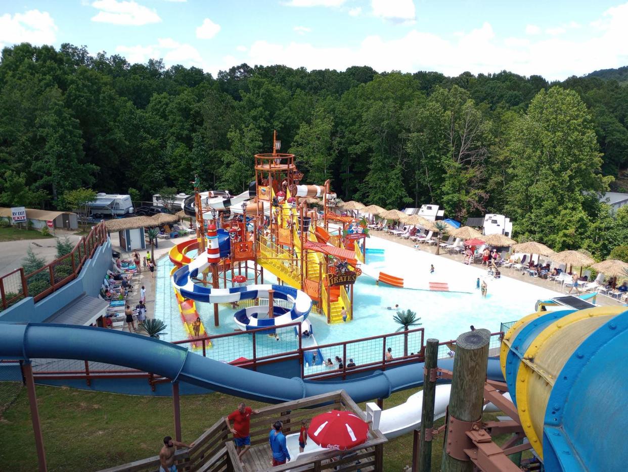 Pirates Bay Water Park in Leesburg is roughly 25 miles from Gadsden, and offers water slides, pools, a kid's play area and other activities.