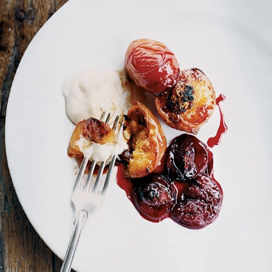 Grilled Peaches and Plums with Mascarpone