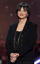 FILE - Actors Cindy Williams and Penny Marshall present the legend award on stage at the TV Land Awards on June 8, 2008, in Santa Monica, Calif. Williams, who was among the most recognizable stars in America in the 1970s and 1980s for her role as Shirley opposite Penny Marshall's Laverne on the beloved sitcom "Laverne & Shirley," died Wednesday, Jan. 25, 2023, in Los Angeles at age 75, after a brief illness, her family said Monday, Jan. 30. (AP Photo/Kevork Djansezian, File)