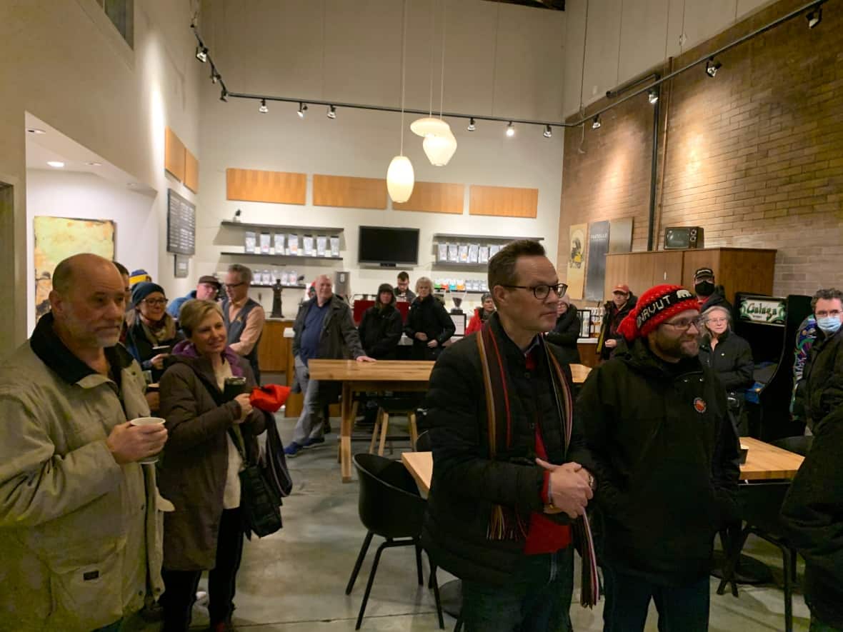 Calgarians began to line up just after 5 a.m. Friday for the annual Make the Season Kind coffee sale.  (CBC - image credit)