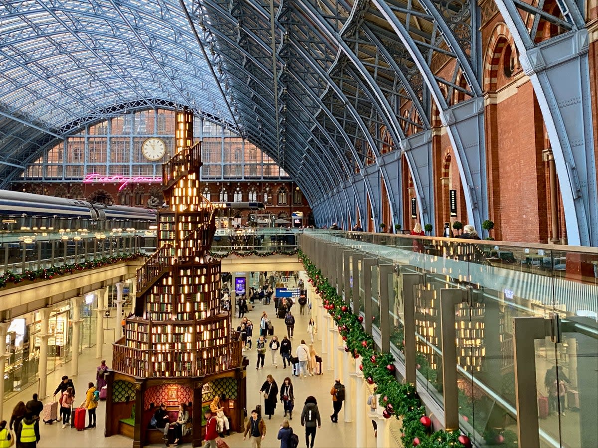 Festive cheer? London St Pancras International, hub for Eurostar and East Midlands Railway (Charlotte Hindle)