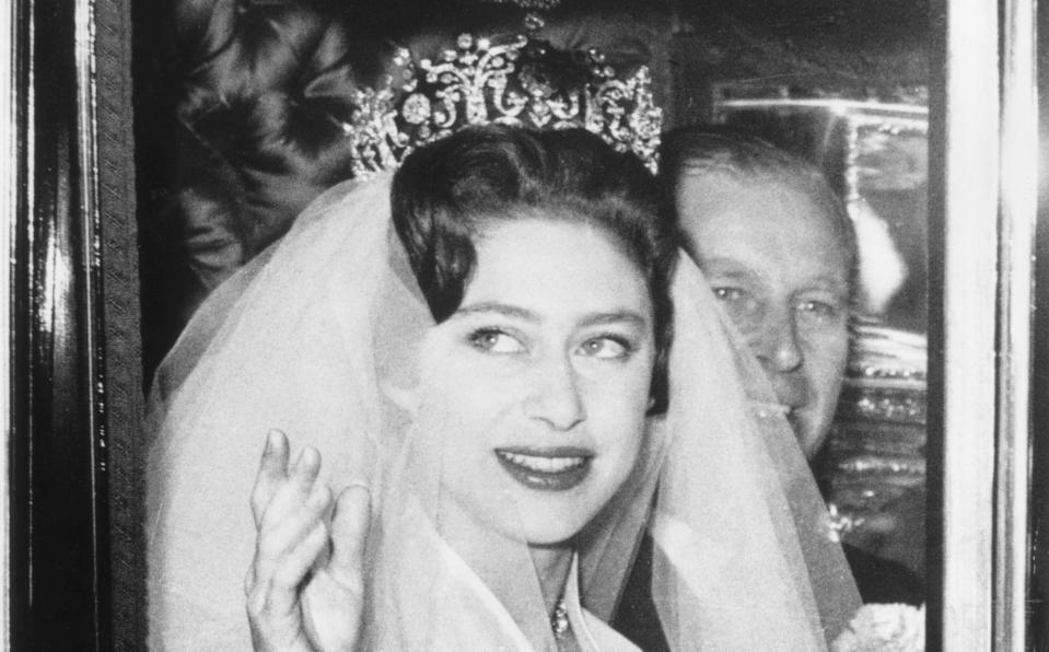 Princess Margaret on her wedding day