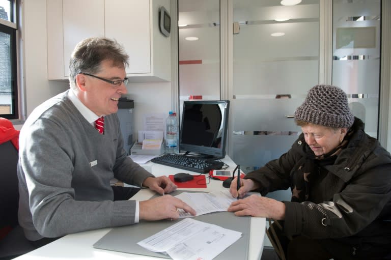 Bank manager Juergen Schaller never expected to end up getting a trucker's licence and driving 20,000 kilometres (12,400 miles) per year bringing banking services to countryside villages