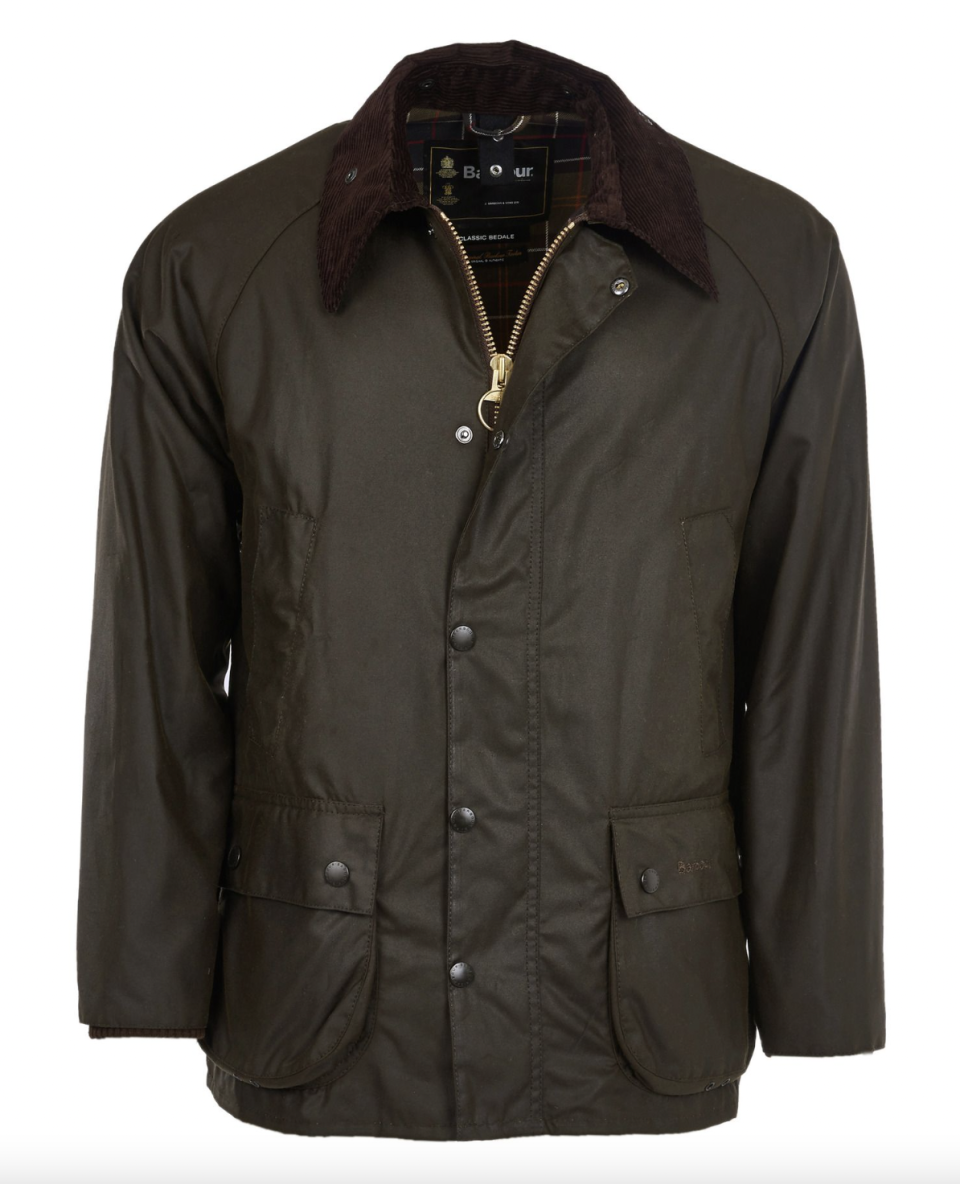 <p><a href="https://www.barbour.com/us/catalog/product/view/id/21757/s/barbour-classic-bedaler-wax-jacket-mwx0010ol71/" rel="nofollow noopener" target="_blank" data-ylk="slk:Shop Now;elm:context_link;itc:0;sec:content-canvas" class="link ">Shop Now</a></p><p>Classic Bedale Wax Jacket</p><p>barbour.com</p><p>$398.00</p>