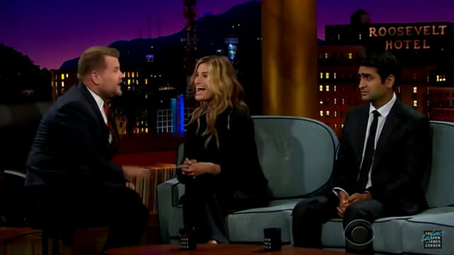 Apparently, not everyone is a fan of the 1987 classic <em>Dirty Dancing. </em> <em> Silicon Valley</em> star Kumail Nanjiani looked quite confused on Thursday's <em>Late Late Show </em>when host James Corden and <em>Frozen'</em>s Idina Menzel broke out into song while seated next to him. <strong> VIDEO: James Corden Convinces Mariah Carey to Sing Along Her Own Songs </strong> Corden and Menzel, both Broadway alums, then took their duet to the stage where they were joined by dancing couples. While the two sang "(I've Had) The Time of My Life," cameras panned to Nanjiani who was seated in the darkness, hilariously not participating at all in the impromptu dance party. When Corden and Menzel returned to the seating area, the actor still didn't looked thrilled. The host asked him if he enjoyed the performance, Menzel patted him on the back but he kept quiet and looked pretty stunned at what had just happened. CBS <strong> VIDEO: Josh Gad and James Corden Perform Amazing <em>Frozen </em>Inspired Monologue </strong> Corden has become a heavy hitter in the late-night realm seemingly <em>over night</em>. Here's another reason to watch him on the <em>Late Late Show: </em>