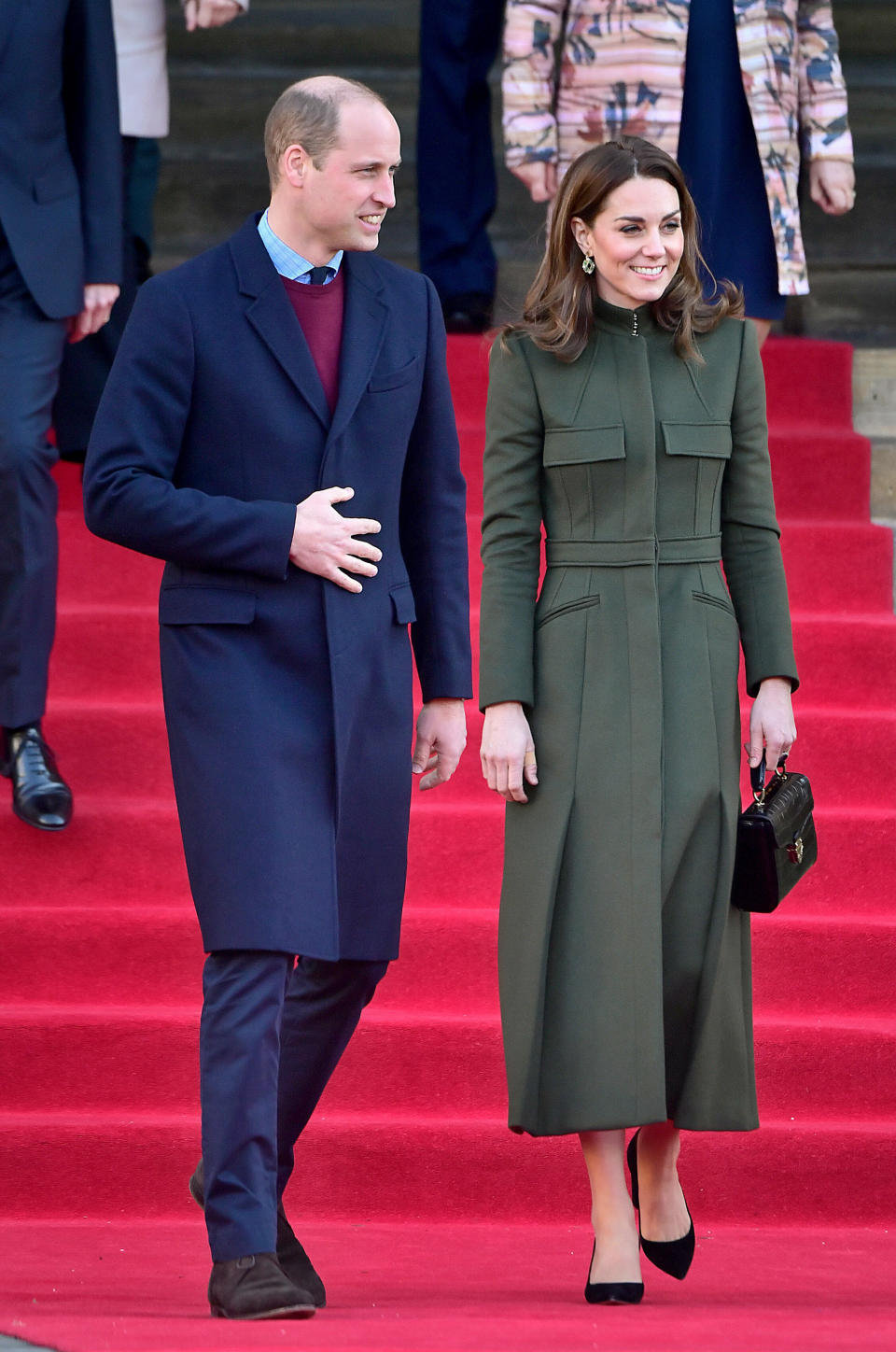 Prince William and Kate Middleton leave after their visit to City Hall in Bradford's Centenary Square on Jan. 15 in Bradford, United Kingdom.&nbsp; (Photo: Samir Hussein via Getty Images)