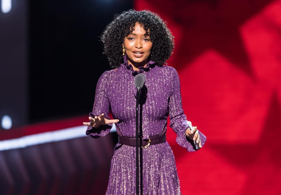 NEWARK, NJ - AUGUST 05:  Yara Shahidi speaks onstage during Black Girls Rock! 2017 at New Jersey Performing Arts Center on August 5, 2017 in Newark, New Jersey.  (Photo by Gilbert Carrasquillo/FilmMagic)