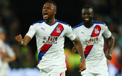 Jordan Ayew celebrates his winning goal - Credit: Reuters