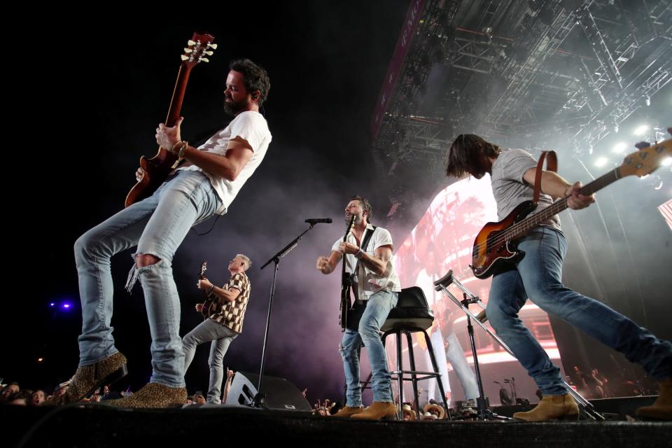 Old Dominion performs on the Mane Stage during Stagecoach country music festival at the Empire Polo Club in Indio, Calif., on Saturday, April 29, 2023. 