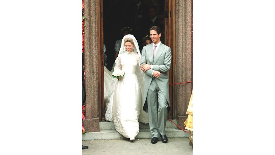 Crown Prince Pavlos of Greece with his bride Marie-Chantal