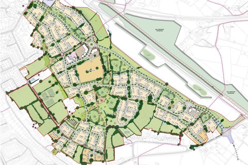 Plans for nearly 1,000 new homes in Balsall Common -Credit:Pegasus Group/Solihull Council