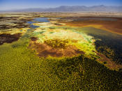 <p>The 32-year-old from a tiny village near Abano Terme in the province of Padua even used a drone to capture some unique aerial shots of the ‘alien’ landscape. (Photo: Francesco Pandolfo/Caters News) </p>