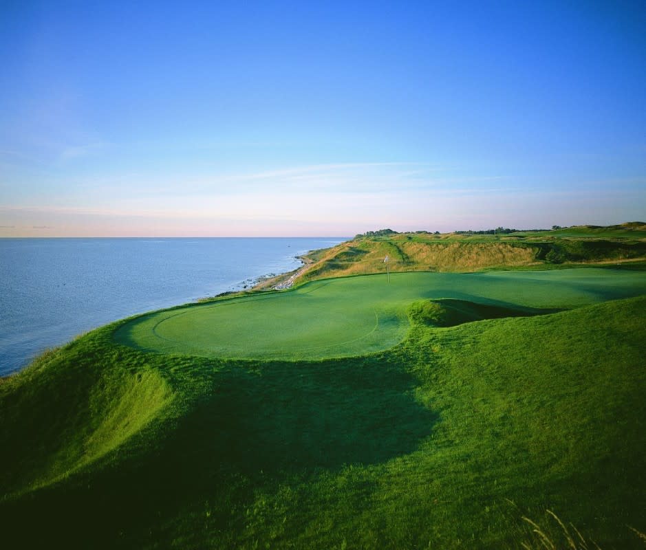 <p>Courtesy image</p><p>Designer Pete Dye used 13,000 truckloads of sand and countless bulldozers to create the <a href="https://www.destinationkohler.com/golf/whistling-straits" rel="nofollow noopener" target="_blank" data-ylk="slk:Whistling Straits;elm:context_link;itc:0;sec:content-canvas" class="link ">Whistling Straits</a> course, his tribute to Irish golf along the flat Wisconsin shore of Lake Michigan. A little over an hour from Milwaukee, in Sheboygan, the par-72 course measures 7,790 yards, but when the winds are up, it plays much longer. It’s both telegenic as well as tough, which is why The Straits hosted the 2004, ’10 and ’15 PGA Championships as well as the 2021 Ryder Cup. It’s walking only, so eat your Wheaties before a round or take a caddy who can help give the lay of the land. Probably a good idea to have someone to talk shots through with since there are more than 1,000 bunkers to avoid. But if you choose to go it alone, we wish you the best of luck. </p>