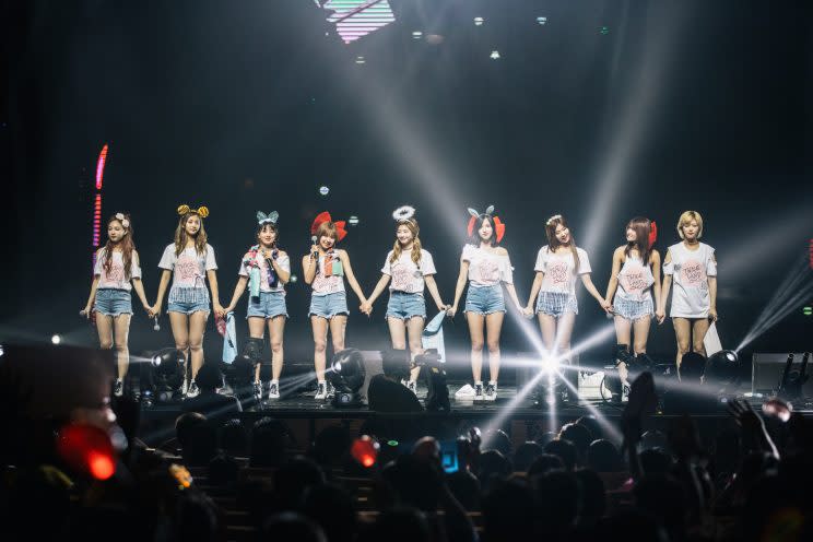 K-pop girl group TWICE at their first concert in Singapore (Photo: ONE Production)