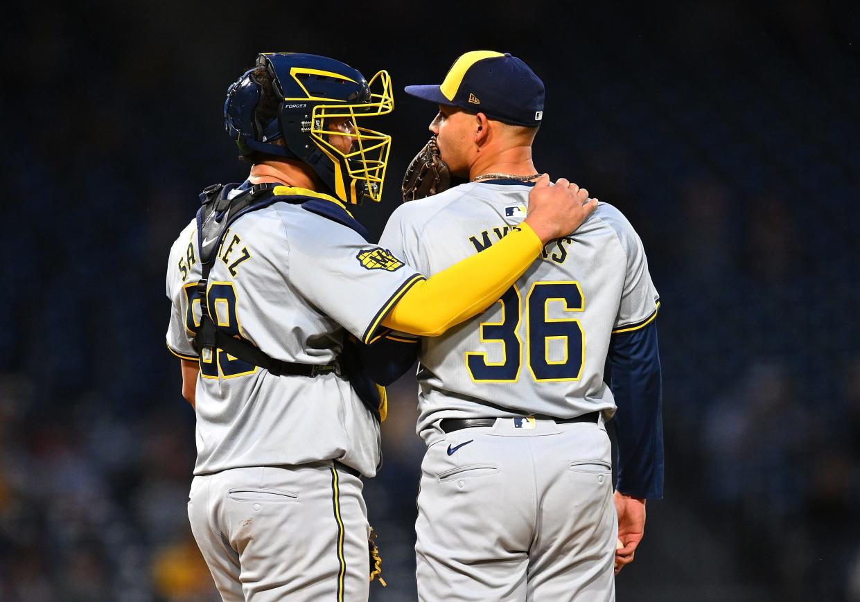 Tobias Myers made a memorable debut April 23 against the Pirates when he gave up just one run, four hits and a walk and struck out four.