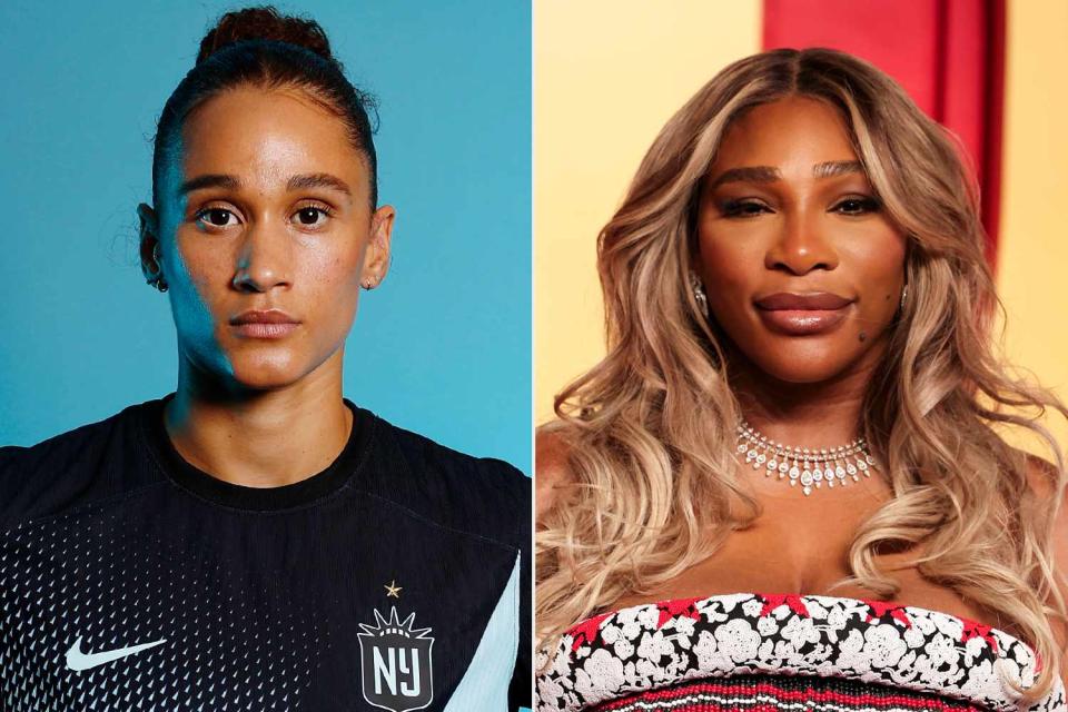 <p>Sarah Stier/Getty; Christopher Polk/Variety via Getty</p> From Left: Gotham FC forward Lynn Williams; and Serena Williams