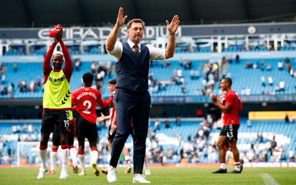 Southampton manager Ralph Hasenhuttl acknowledges the fans after the match  - Reuters