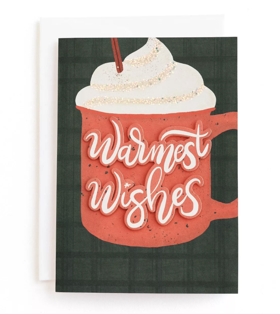 Christmas greeting card, grocery store gifts