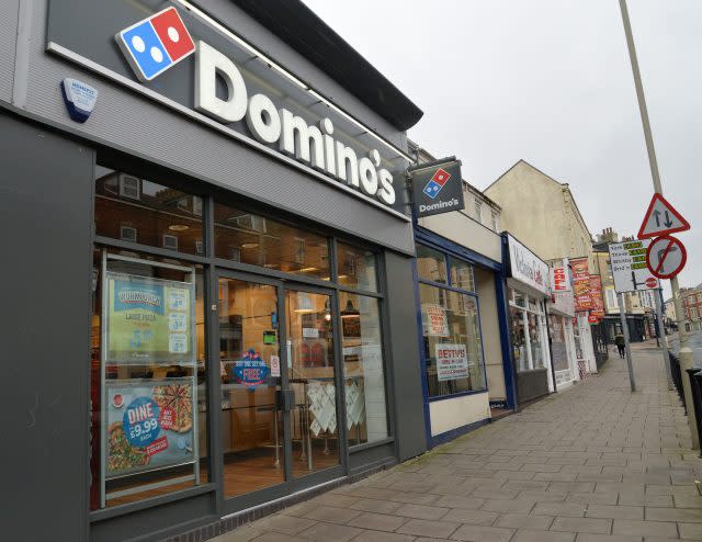 The Domino's Pizza takeaway in Scarborough