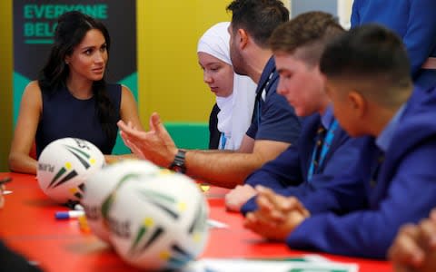 Meghan, Duchess of Sussex visits Macarthur Girls High School  - Credit: Phil Noble/Getty