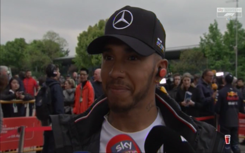 Lewis Hamilton speaks to Sky Sports F1 - Credit: SKY SPORTS F1