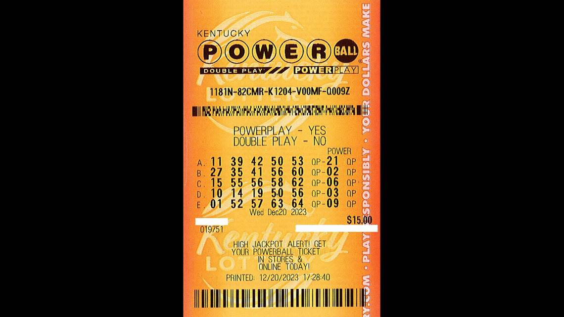 A woman from Elizabethtown, Ky., claimed a $2 million prize after matching five white balls on this Dec. 20 Powerball ticket.