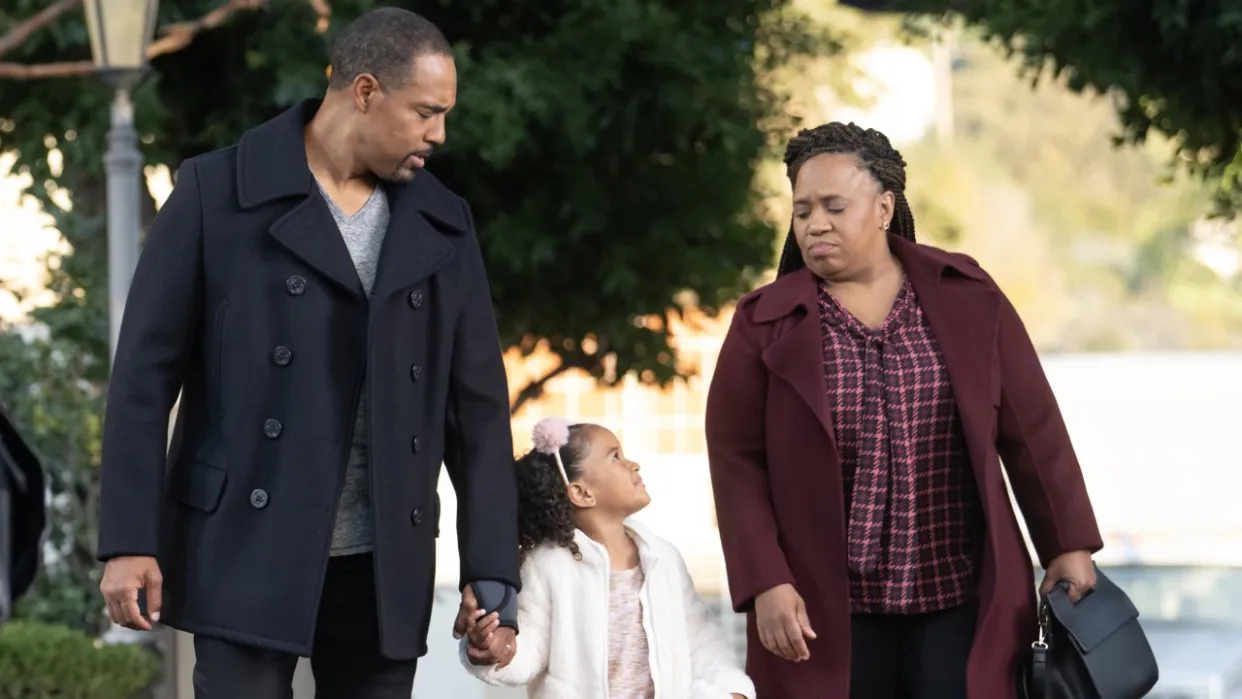  Jason George as Ben Warren, Janai Kaylani as Pru Miller and Chandra Wilson as Miranda Bailey on Grey's Anatomy. 