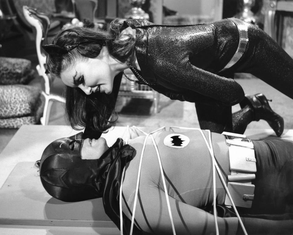 Julie Newmar and Adam West in the bondage-laced TV series Batman (1966) - Reel Art Press