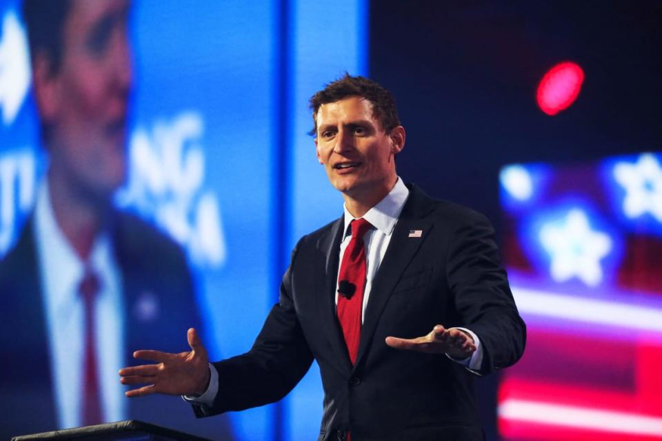 <div class="inline-image__caption"><p>Republican U.S. Senate candidate Blake Masters speaks at America Fest, an event organised by Turning Point USA, in Phoenix, Arizona, Dec. 19, 2022. </p></div> <div class="inline-image__credit">Jim Urquhart/Reuters</div>