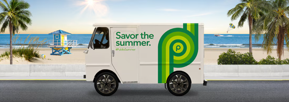 These Publix trucks will be rolling through Florida along with stops in Nashville, Greenville and Atlanta in June and July 2024 promoting the Lakeland supermarket chain’s summer ice cream flavors.