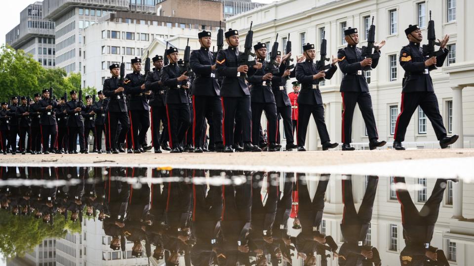 Gurkhas taking part in Changing of the Guard