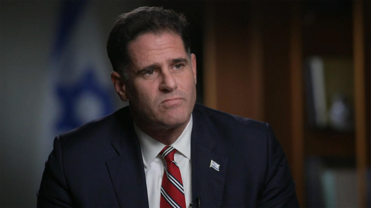 Ron Dermer, Israel's minister of strategic affairs and a member of its new war cabinet, in an interview with CBS News. October 2023.  / Credit: CBS News