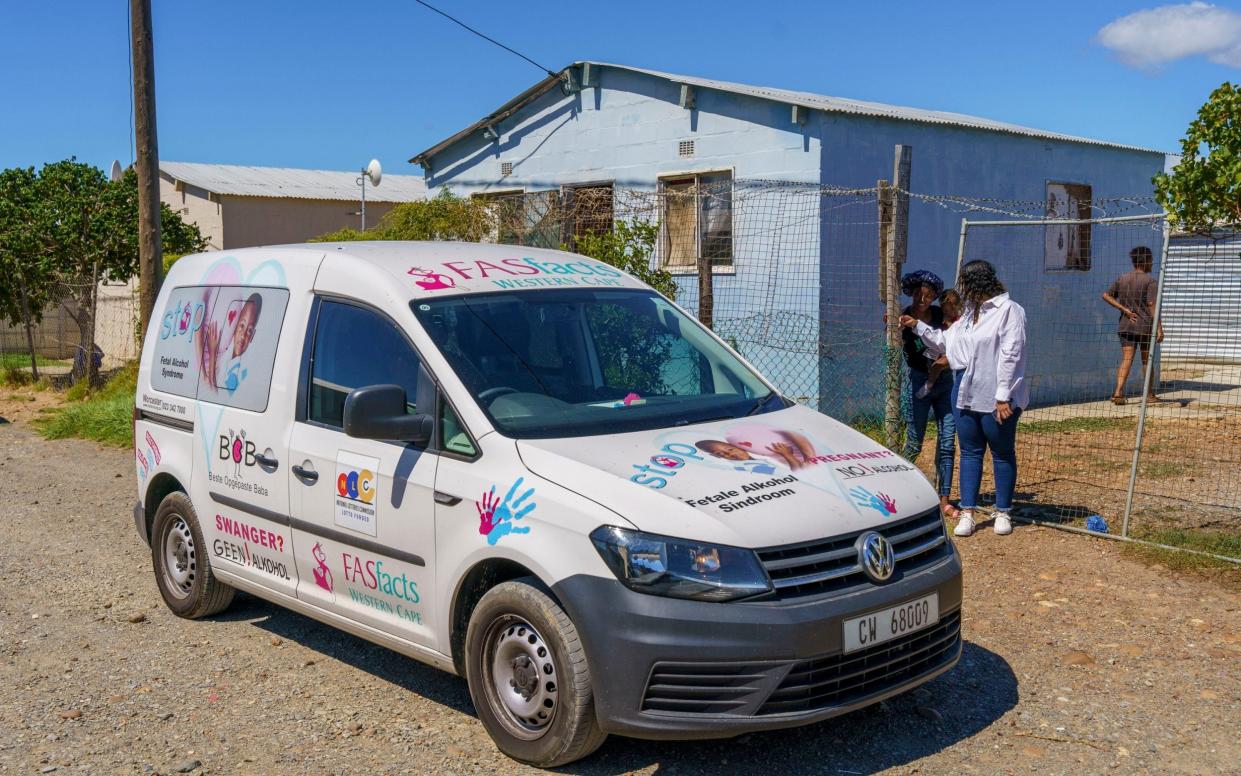 A vehicle belonging to the organisation FASfacts parked in Avian Park