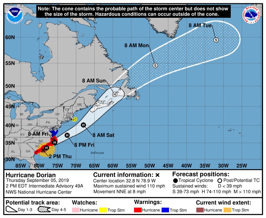 hurricane dorian sept 5 2pm