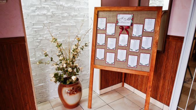 wedding guest list and seating arrangement