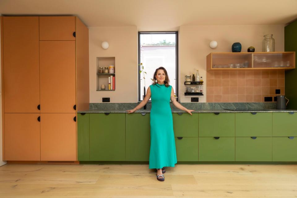 Estrougo was nervous about a pink and green pair in the kitchen (Adrian Lourie)